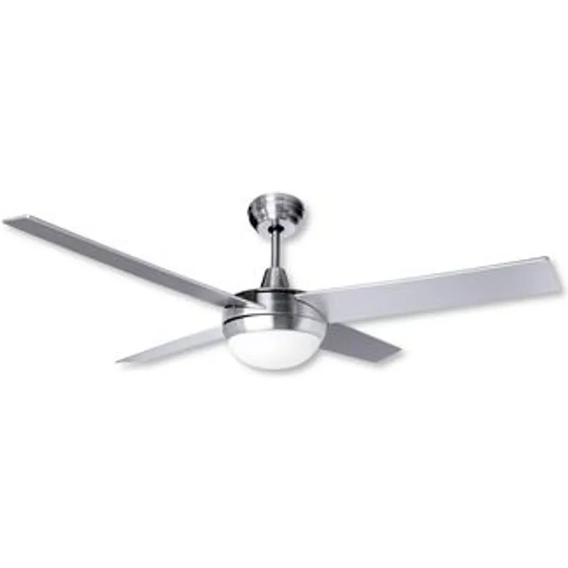 7H Dayron Montana Ventilador de Techo con Luz LED y Mando 56W Plateado 26066