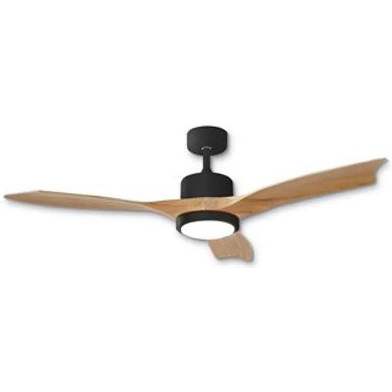 7H Dayron Nueva York Ventilador de Techo con Luz LED y Mando 56W Madera 26062