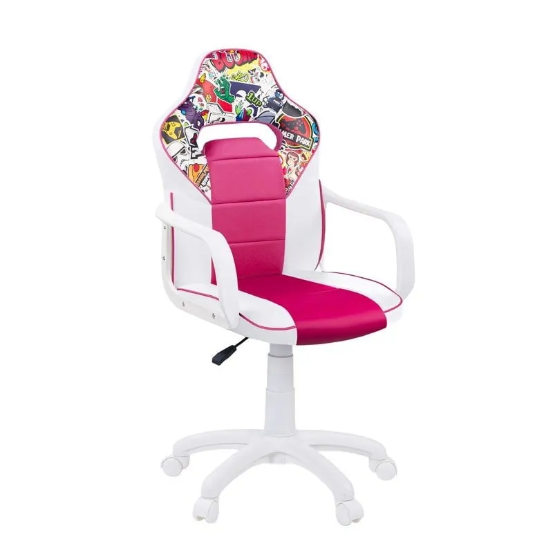 Adec DRW Sticker Silla Gaming Blanco/Rosa 0032652224842