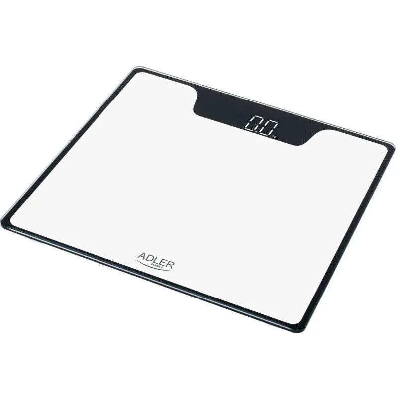 Adler Ad8174w Báscula De Baño Digital Alta Precisión 180kg, Pantalla Led Apagado Automático, Vidrio 5903887804653