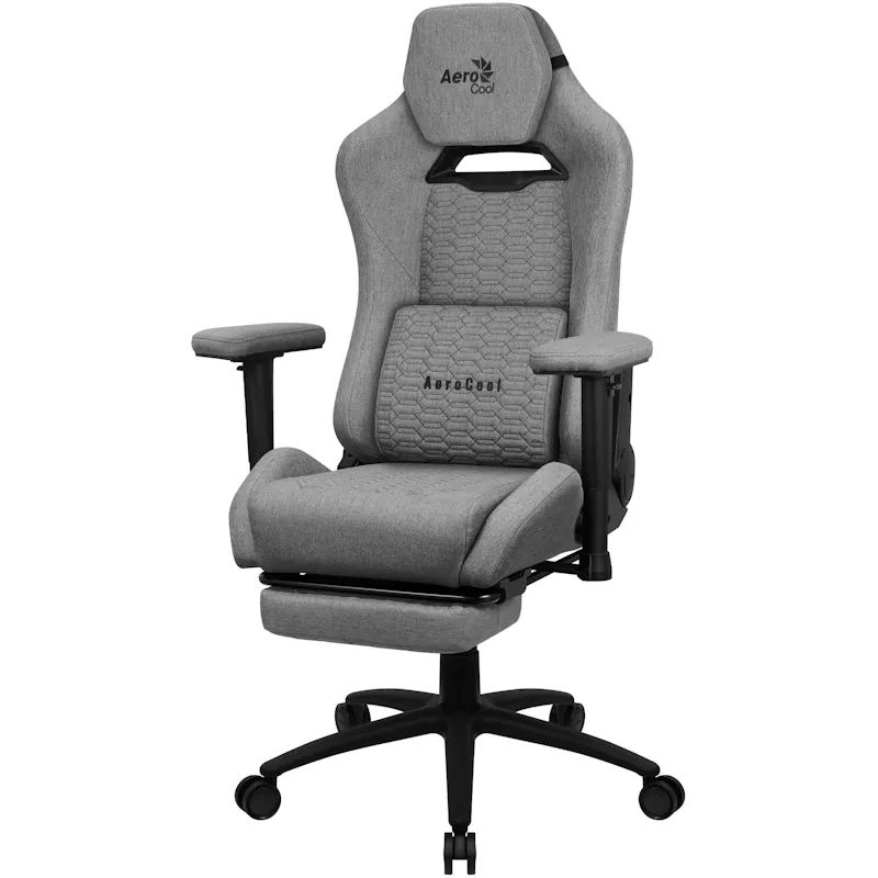 Aerocool Royal AeroWeave Silla Gaming con Reposapiés Gris ROYALASHGR