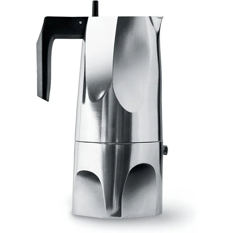 Alessi Ossidiana Cafetera Italiana 6 Tazas Plata ALEMT186