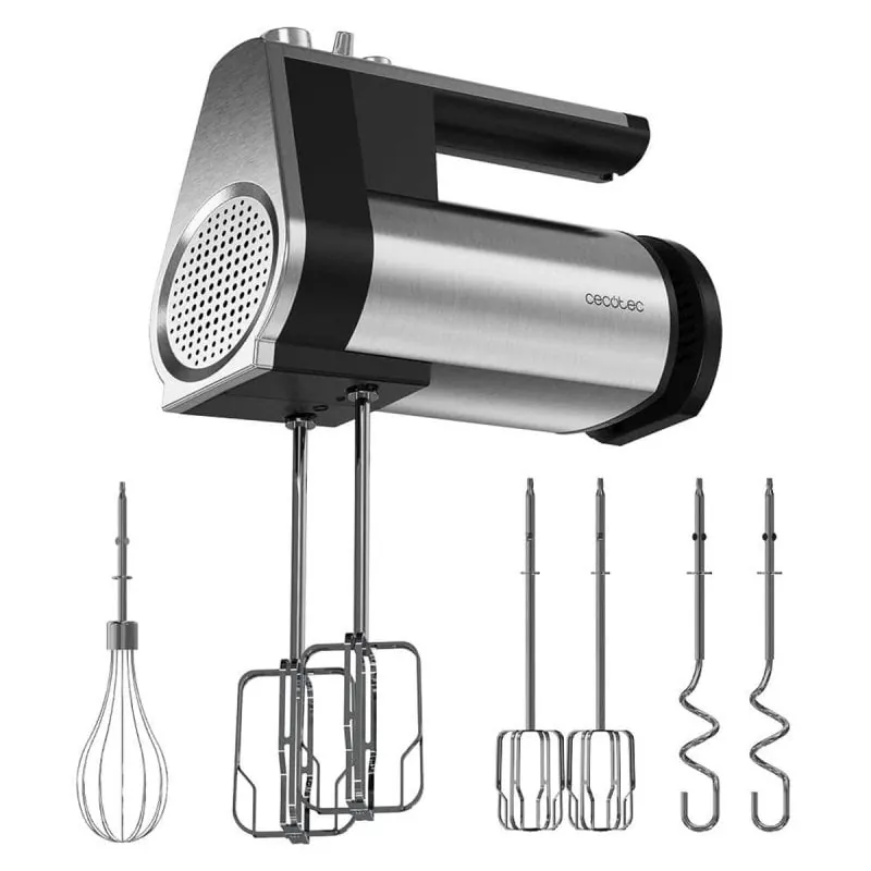 Amasadora de mano Cecotec 04385 500 W 5 velocidades Inoxidable Turbo Metal 8435484038546