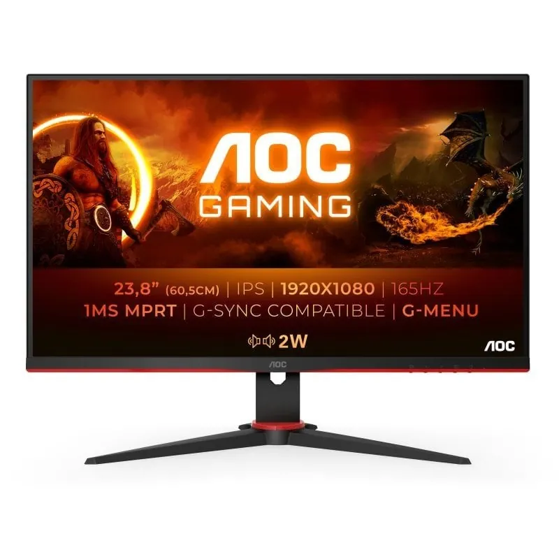 AOC 24G2SPU/BK 23.8" LED IPS FullHD 165Hz G-Sync Compatible 24G2SPU/BK