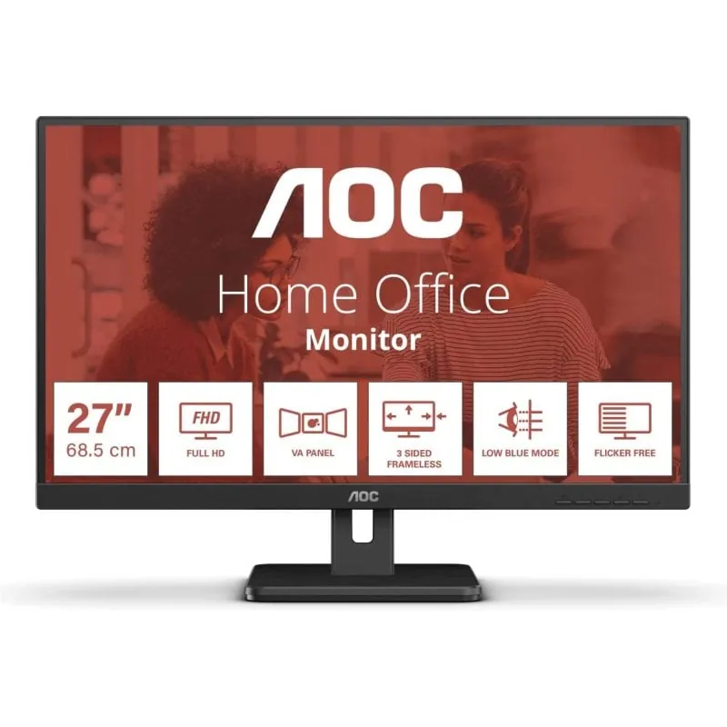 AOC 27E3UM pantalla para PC 68,6 cm (27 pulgadas pulgadas) 1920 x 1080 Pixeles Full HD Negro 