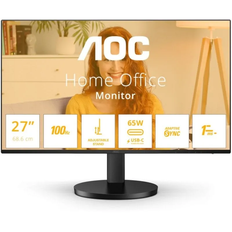 AOC Q27B3CF2 Monitor 27" IPS QHD 2560x1440 100Hz USB-C 65W Q27B3CF2