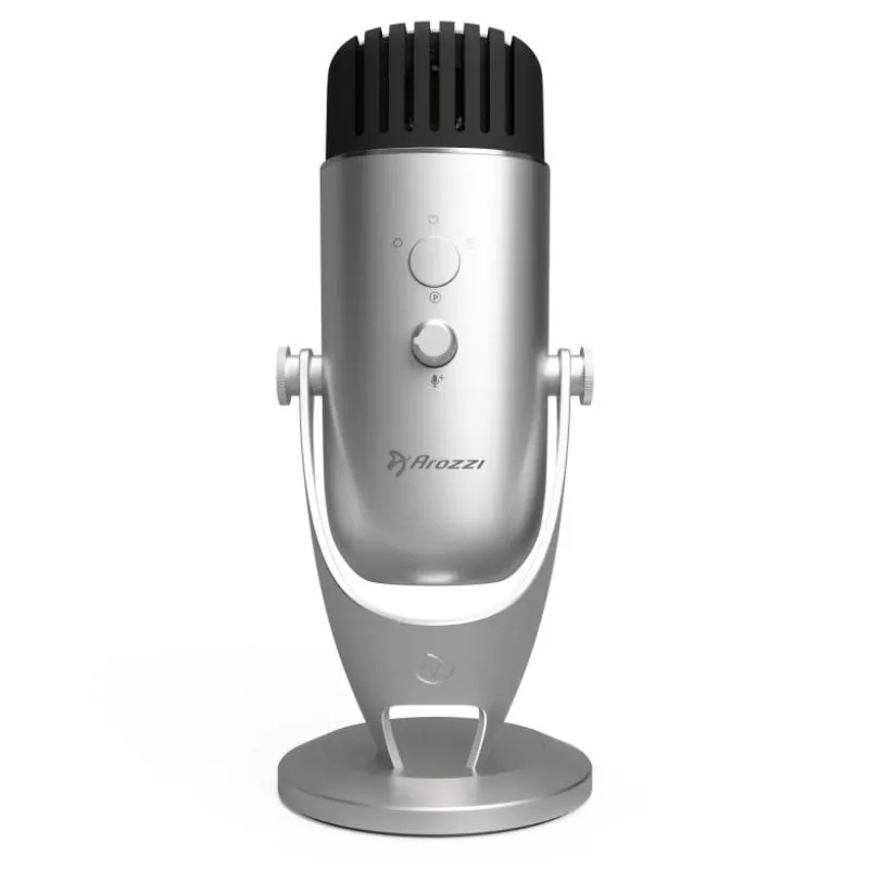 Arozzi Colonna Micrófono para Streaming Plata COLONNA-SILVER