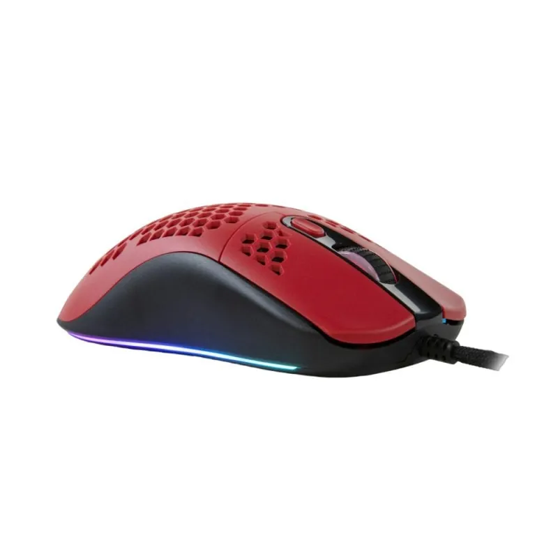 Arozzi Favo RGB Ratón Gaming 16000 DPI Rojo AZ-FAVO-BKRD