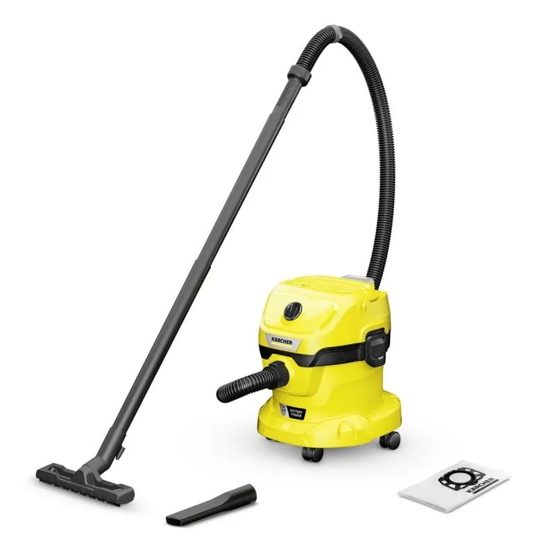Aspiradora de tambor Kärcher WD 2-18 225 W sin bolsa bateria 18V 12L soplador 1.628-500.0
