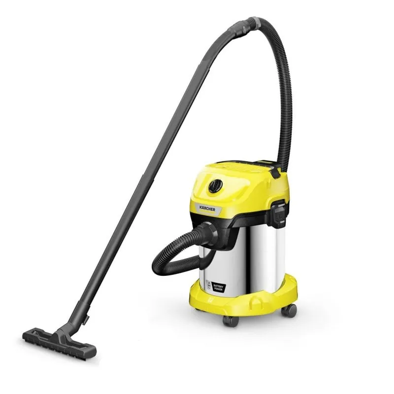 Aspiradora sin cable Kärcher WD 3-18 225 W Tambor Acero inoxidable 17 L Filtro textil 1.628-576.0