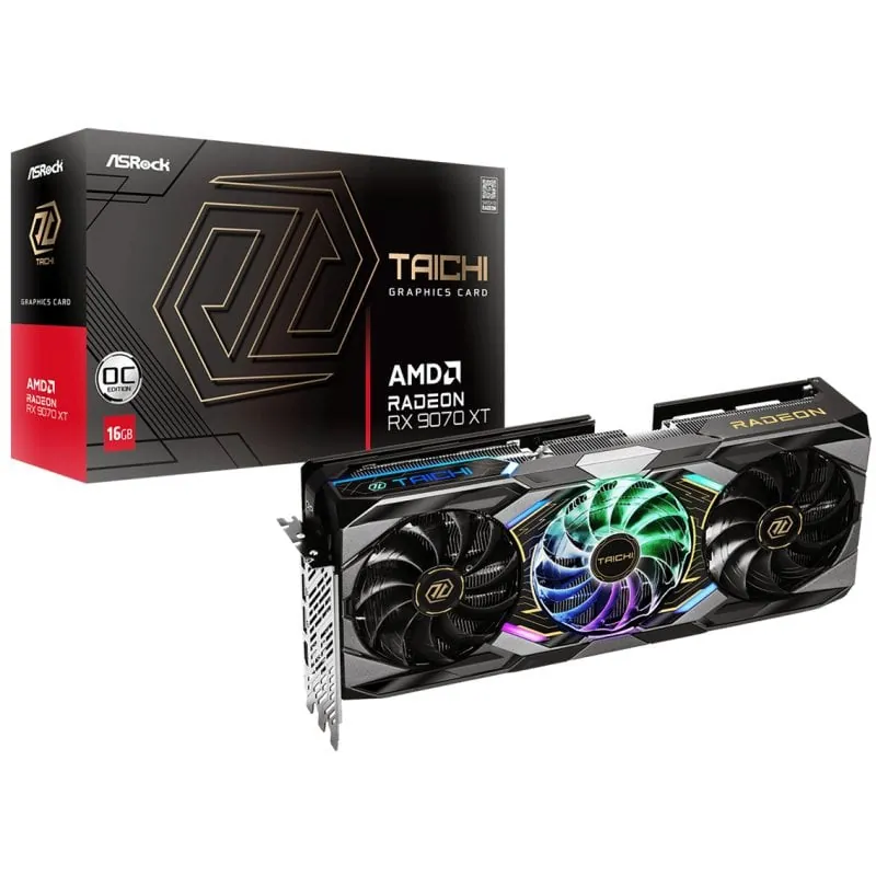 ASRock Taichi AMD Radeon RX 9070 XT OC 16GB GDDR6 FSR 4 90-GA5HZZ-00UANF