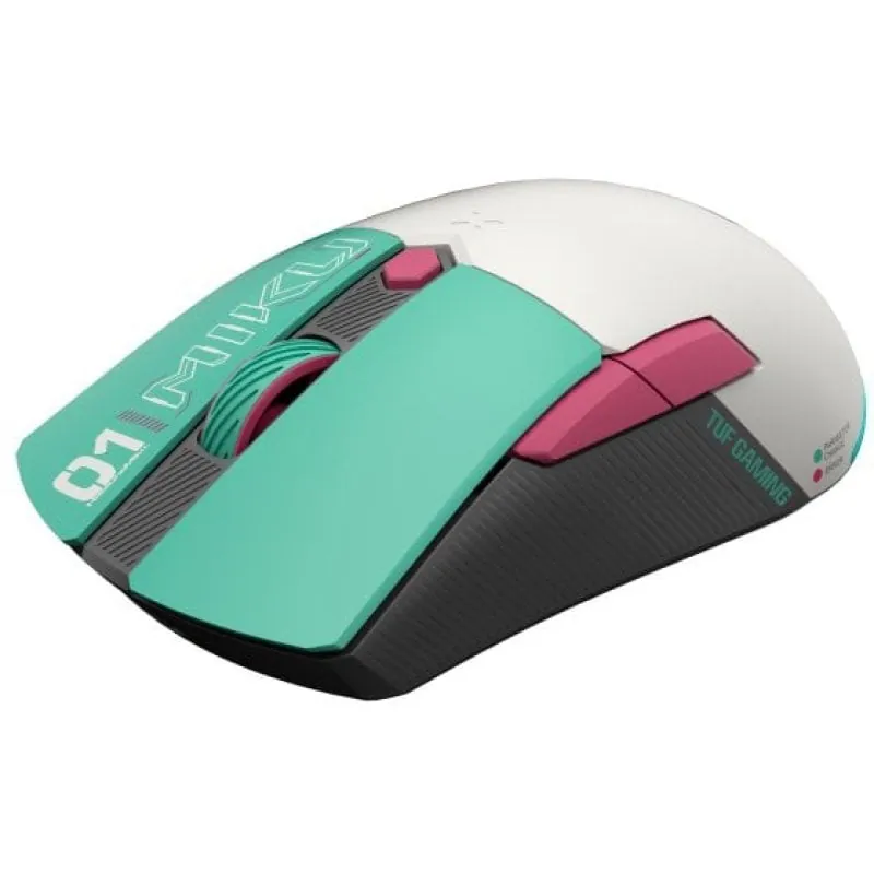 ASUS P521 TG MINI WL MOUSE MIKU EDITION Ratón Gaming Inalámbrico + Bluetooth 12000DPI Verde 90MP0420-BMUA00