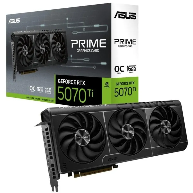 ASUS PRIME GeForce RTX 5070 Ti OC 16GB GDDR7 Reflex 2 RTX AI DLSS4 90YV0MF0-M0NA00