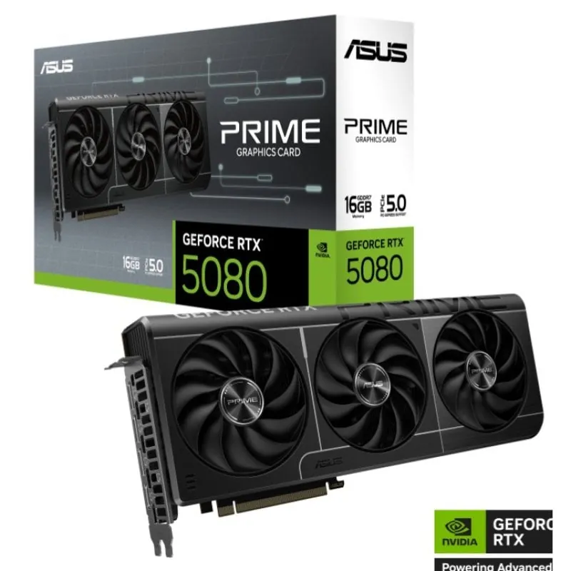 ASUS PRIME GeForce RTX 5080 16 GB GDDR7 Reflex 2 RTX AI DLSS4 90YV0LX1-M0NA00
