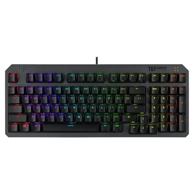 ASUS TUF Gaming K3 Gen II Teclado Mecánico Gaming RGB Switch Opto-Mecánico QWERTY Español Negro 90MP0390-BKSA00