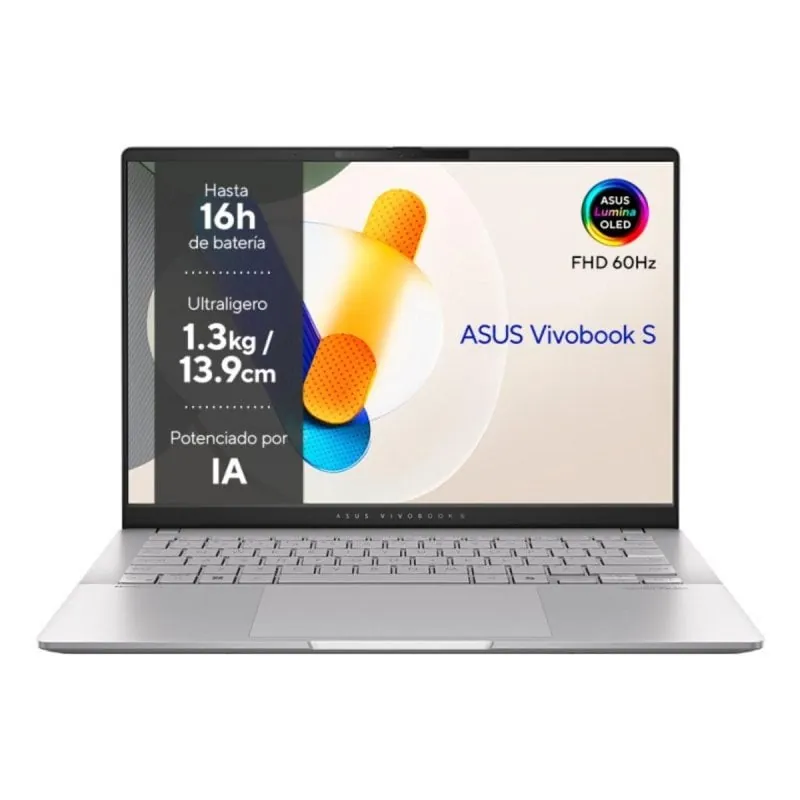 ASUS Vivobook S 14 OLED M5406WA-QD088W AMD Ryzen AI 9 HX 370 32GB 1TB OLED 14" Plata 90NB14P1-M004W0