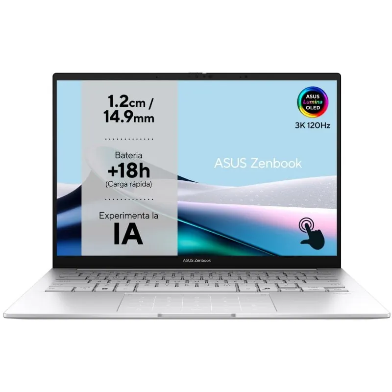ASUS Zenbook 14 OLED UX3405CA-PZ283W Intel Evo Core Ultra 7 255H/16GB/1TB SSD/14" Táctil 90NB14W4-M00AZ0