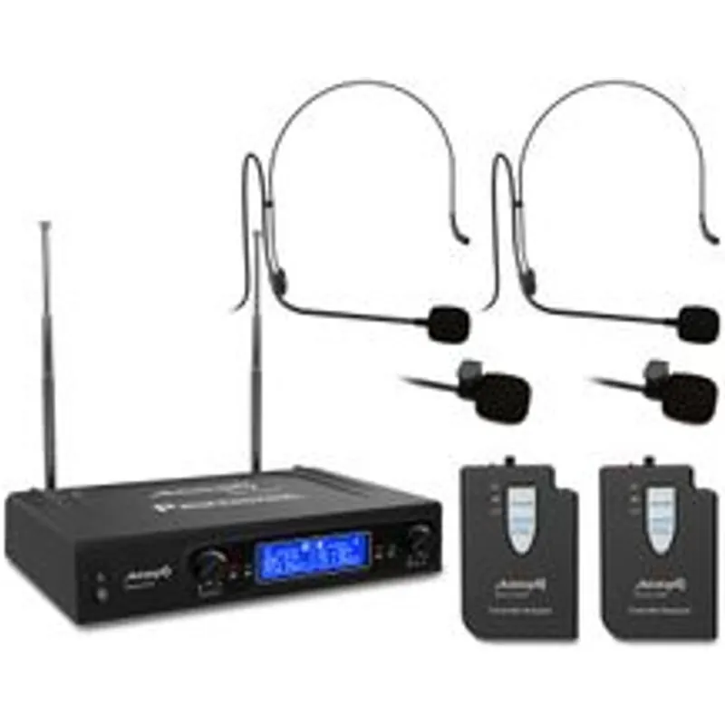 Audibax Missouri 2500-1 Sistema de Micrófono Inalámbrico VHF Doble Lavalier / Madona Frecuencia B MISSOURI2500-1