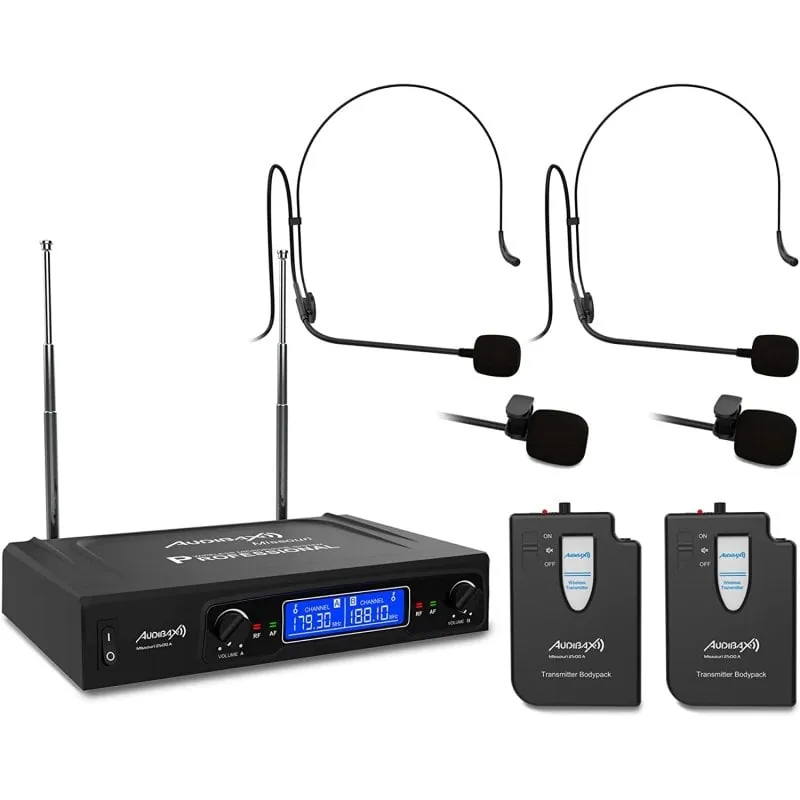 Audibax Missouri 2500 A Sistema de Micrófono Inalámbrico VHF Doble Lavalier / Madona Frecuencia A MISSOURI2500