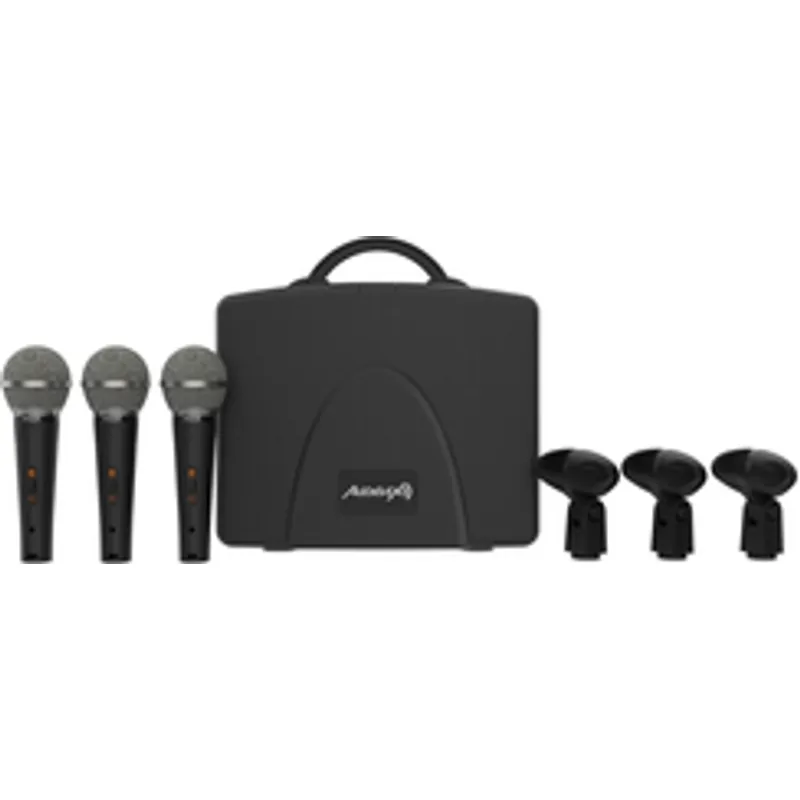 Audibax Tokyo XM1800 Pack de 3 Micrófonos Dinámicos + Maleta + Pinzas XM1800-AUDIBAX