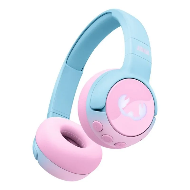 Auricular Fresh 'n Rebel Code Junior Wireless Supraaural Bluetooth 5.4 Infantil Retroiluminado Azul Rosa 85dB 48h USB-C Plegable 228259