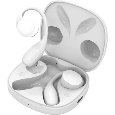Auricular SPC Ether 2 Sense Bluetooth 5.3 Open-ear Clip Cancelación ENC 30h Blanco 4625B