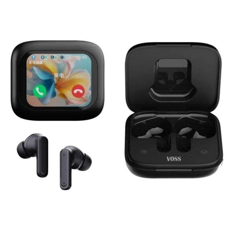 Auriculares Acer VOOS-VS100 inalámbricos Bluetooth 5.4 con micrófono y estuche con pantalla negros 7502273192510