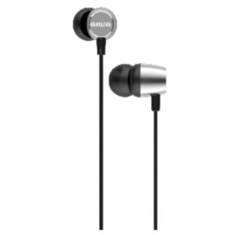 Auriculares Aiwa ESTM-20SL con cable jack 3,5 mm, graves potentes y uso intensivo, plateados ESTM-20SL
