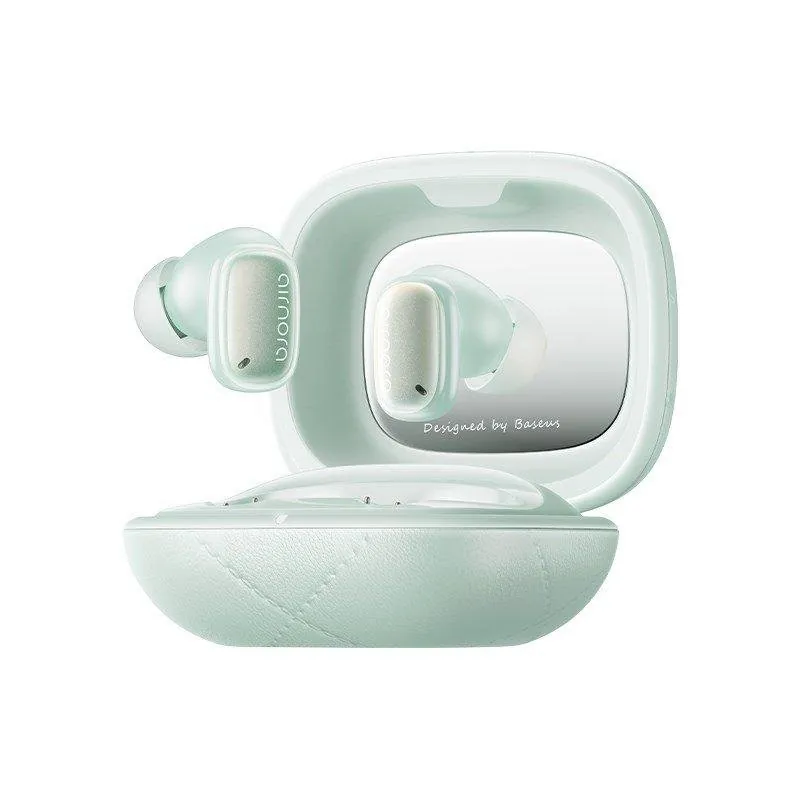 Auriculares Baseus Airnora 3 inalámbricos Bluetooth con Cancelación de Ruido para llamadas y música, color verde 6932172667597