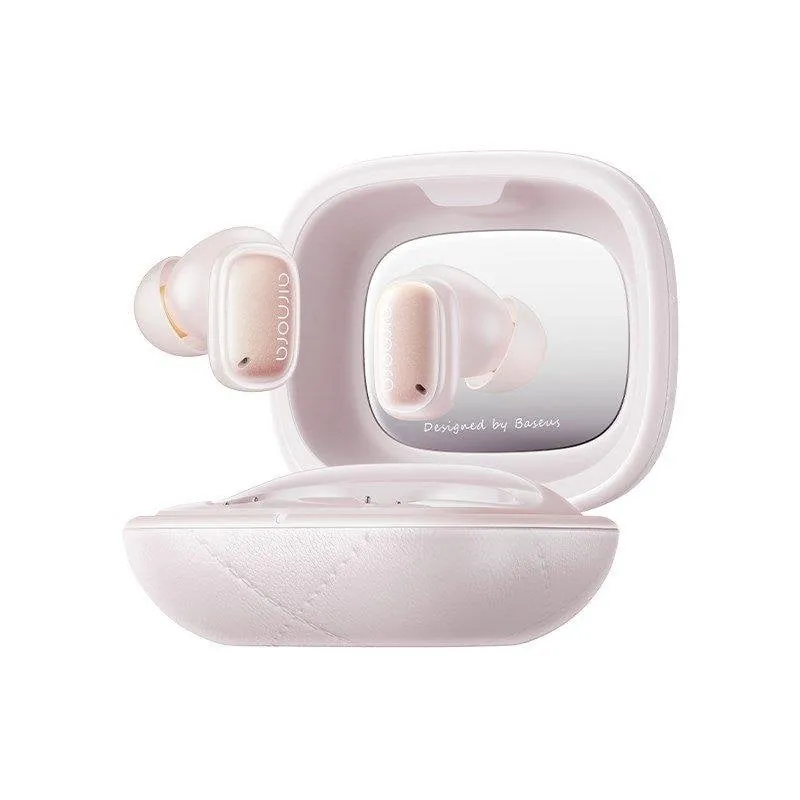 Auriculares Baseus Airnora 3 inalámbricos Bluetooth con Cancelación de Ruido Activa, Micrófono y carga USB-C, color rosa 6932172667603