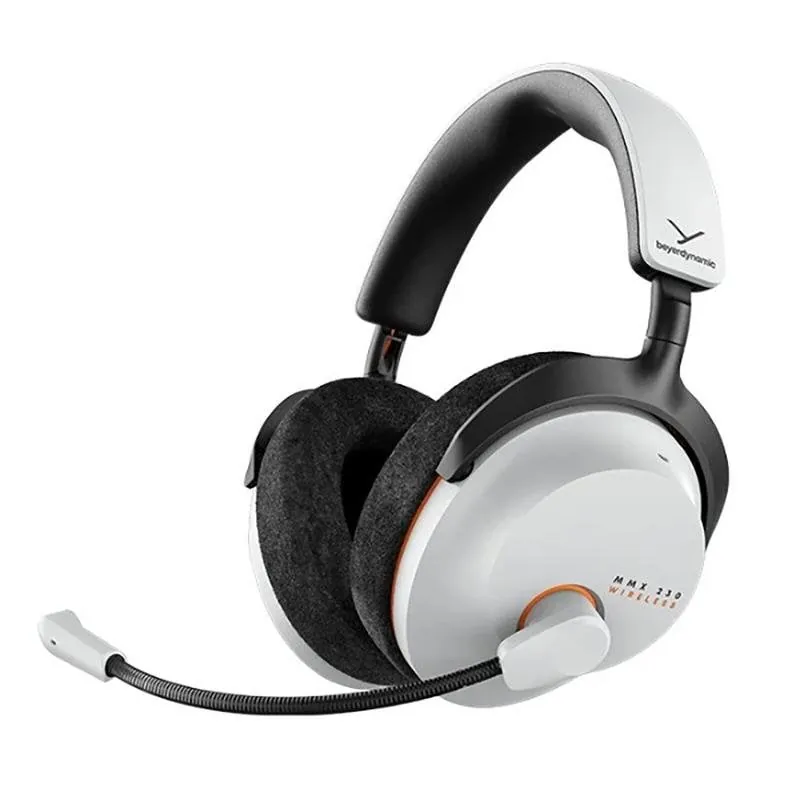 Auriculares Beyerdynamic MMX 230 inalámbricos Bluetooth para gaming con Cancelación de Ruido, micrófono extraíble y USB-C, color blanco 00232158