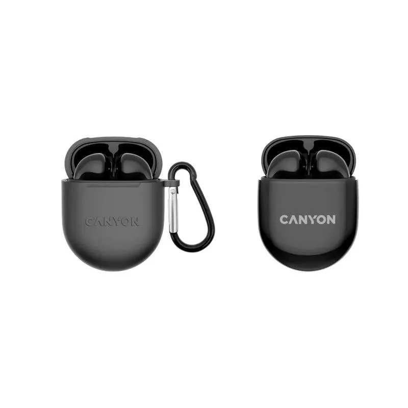 Auriculares Canyon TWS-6 inalámbricos Bluetooth 5.3 para llamadas, música y deporte negros CNS-TWS6B