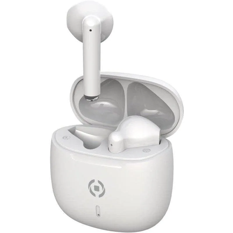 Auriculares Celly BUZ2 inalámbricos Bluetooth 5.3 TWS para llamadas y música blancos BUZ2WH