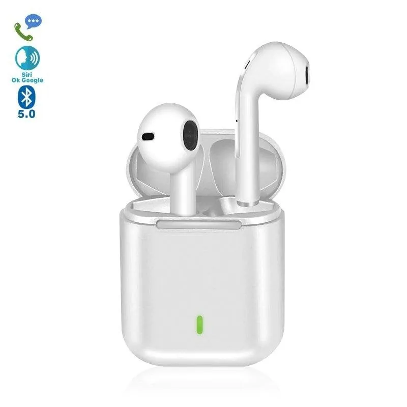 Auriculares Dam Electronics J18 inalámbricos Bluetooth 5.0 TWS con micrófono y base carga 300mAh DMAF0004C01