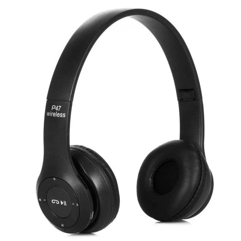 Auriculares Dam Electronics P47 inalámbricos Bluetooth 5.0 con radio FM y lector Micro SD negros DMAK0221C00