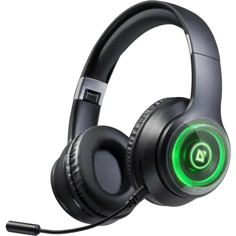 Auriculares Defender FreeMotion B400 inalámbricos y con cable Bluetooth para llamadas, música y deporte con reducción de ruido pasiva y micrófono extraíble, negros 63400