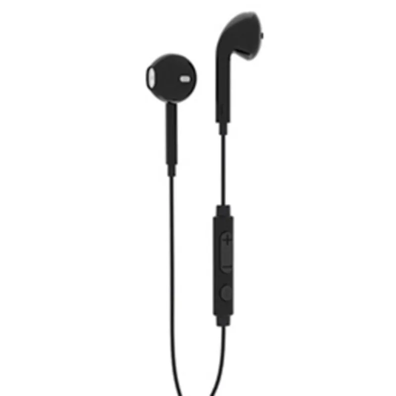 Auriculares ELBE AU-N15-MIC con cable Jack 3.5 mm, control de llamadas y micrófono cableado, negros AU-N15-MIC