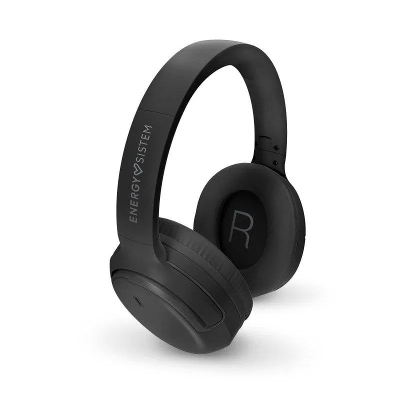 Auriculares Energy Sistem Black Rizz inalámbricos Bluetooth multipunto con Deep Bass y micrófono negros 459674