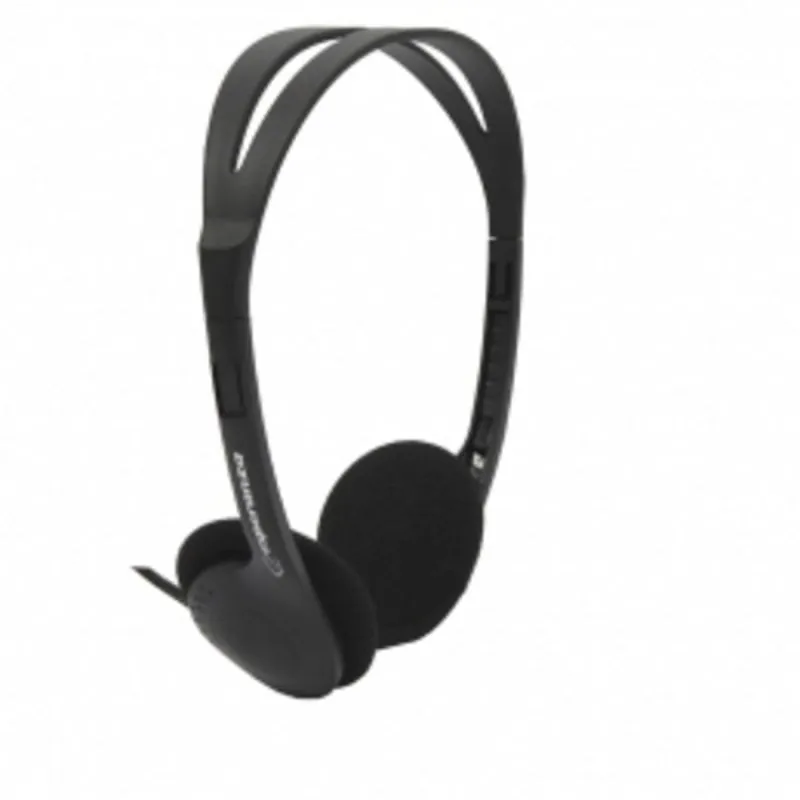 Auriculares Esperanza EH119 con cable, conectividad alámbrica para música, color negro EH119