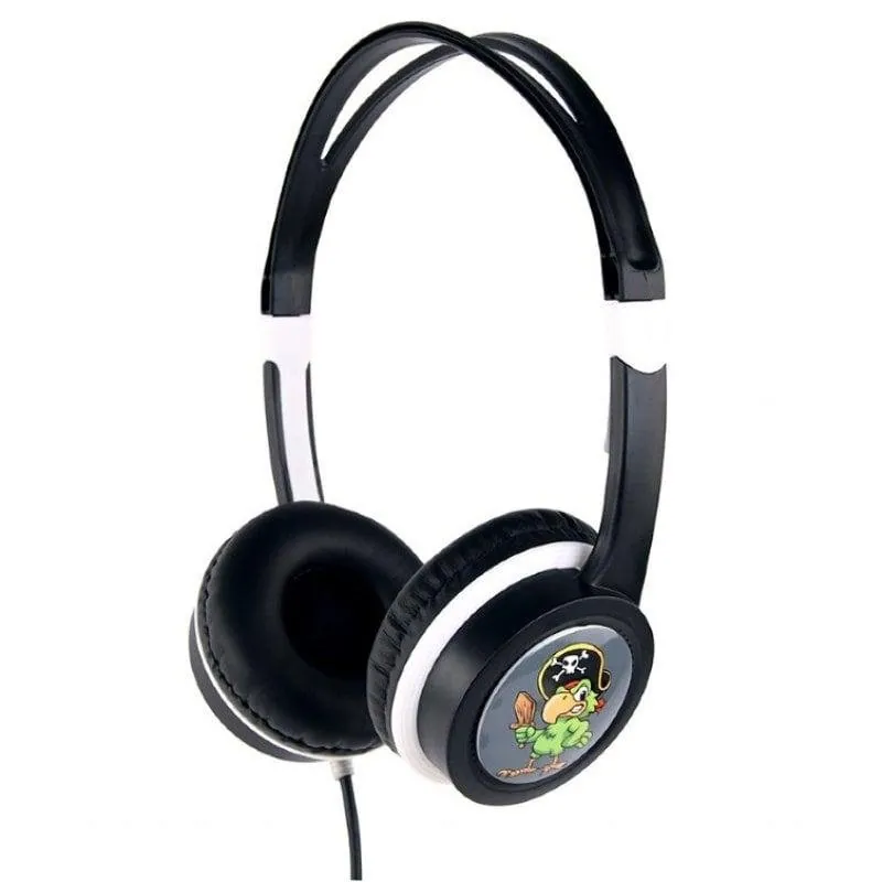 Auriculares Gembird MHP-JR-BK con cable 3,5 mm para niños, limitador de volumen, negros MHP-JR-BK