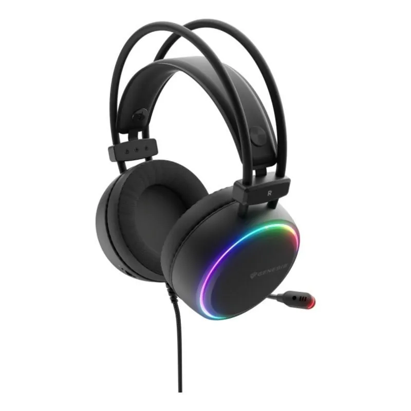 Auriculares Genesis con cable RGB, micrófono flexible y sonido de alta fidelidad para gaming NSG-2307
