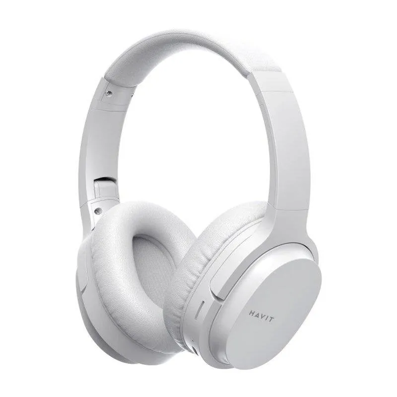 Auriculares Havit I62 inalámbricos y con cable Bluetooth para uso diario, color blanco 6939119027124