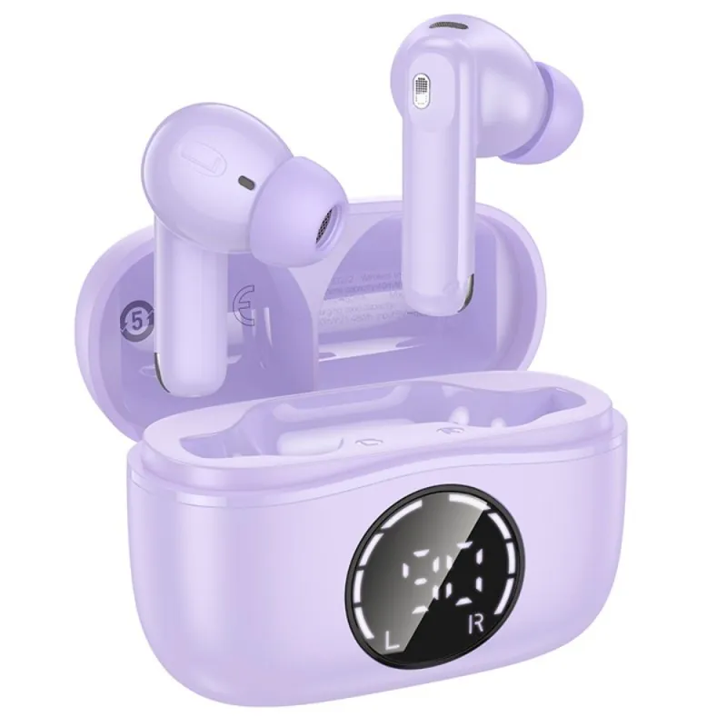 Auriculares Hoco EQ22 inalambricos Bluetooth in-ear con Cancelacion de Ruido Lila REF47472