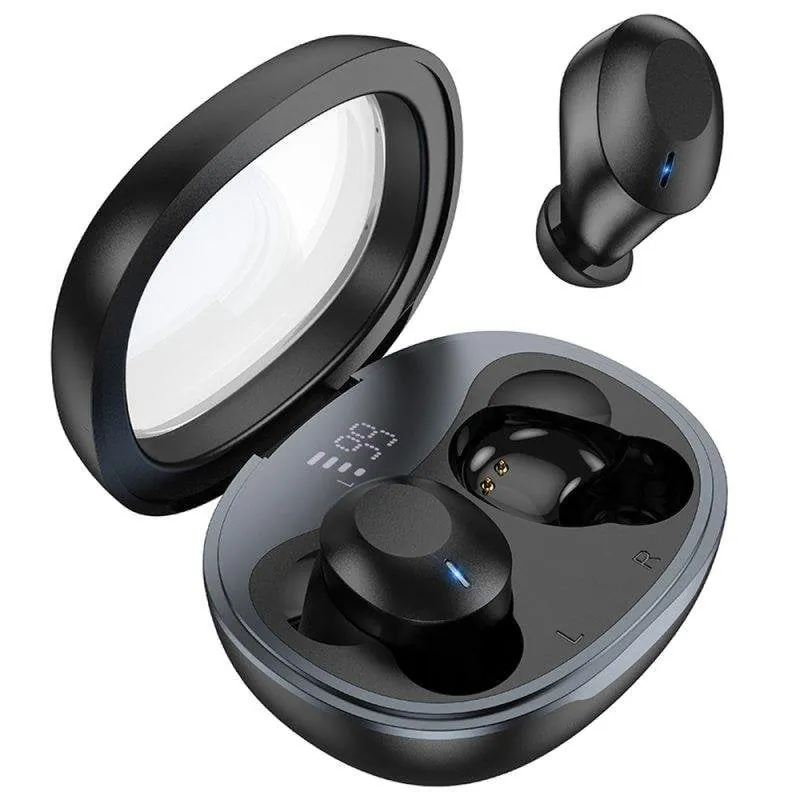 Auriculares Hoco EQ3 inalámbricos Bluetooth 5.3 con pantalla digital y soporte Siri negros REF98558
