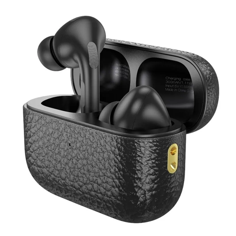 Auriculares Hoco EQ9 Plus inalámbricos Bluetooth con Cancelación de Ruido, control táctil y estuche de carga, negros 6942007612845