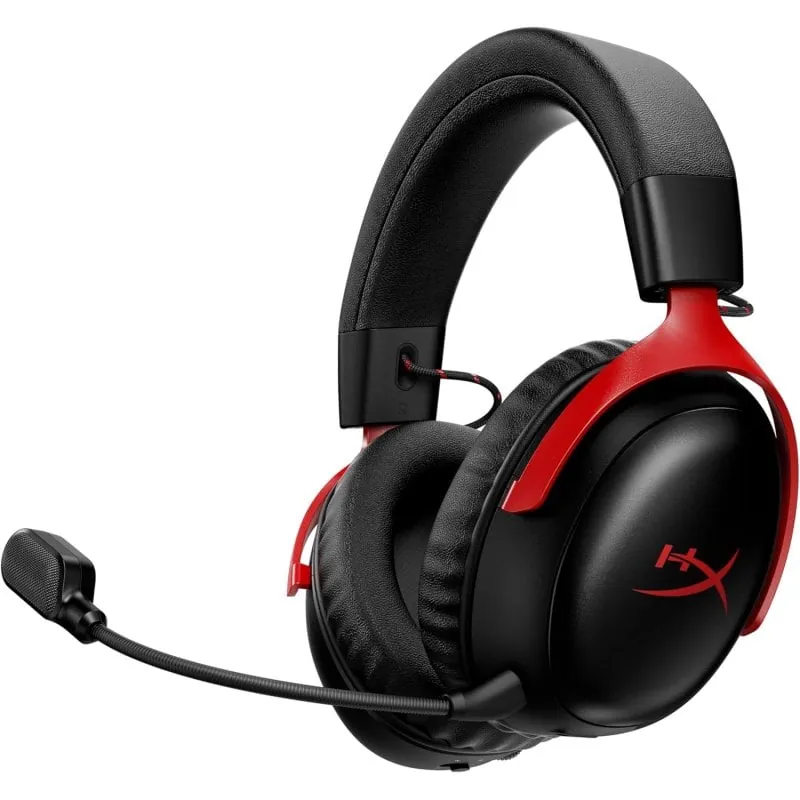 Auriculares HyperX Cloud III S Wireless 2.4GHz/Bluetooth con micrófono y audio espacial Negro/Rojo A59Z0AA