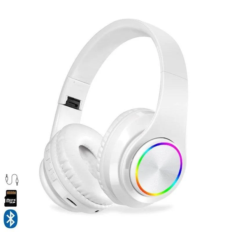 Auriculares inalámbricos Dam Electronics B39UV Bluetooth 5.0 negros con luces RGB, lector Micro SD y autonomía de 6 horas DMAS0124C01