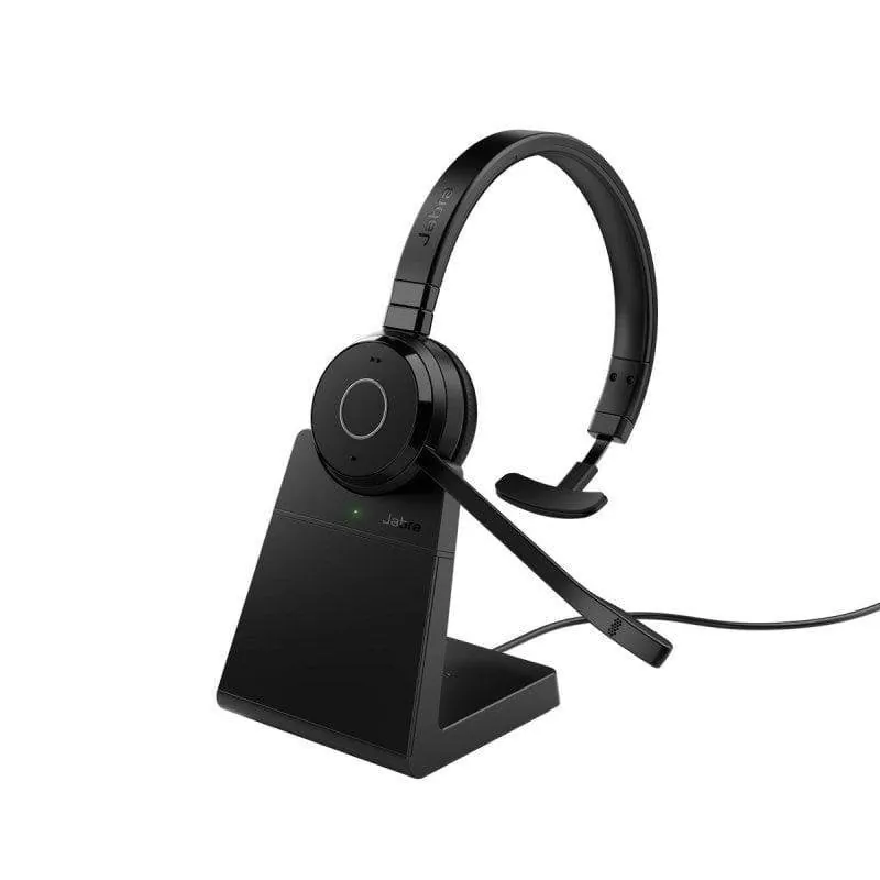 Auriculares Jabra Evolve 65 TE inalámbricos Bluetooth 5.2 con Cancelación de Ruido Pasiva y Micrófono Profesional Negro 6693-833-399