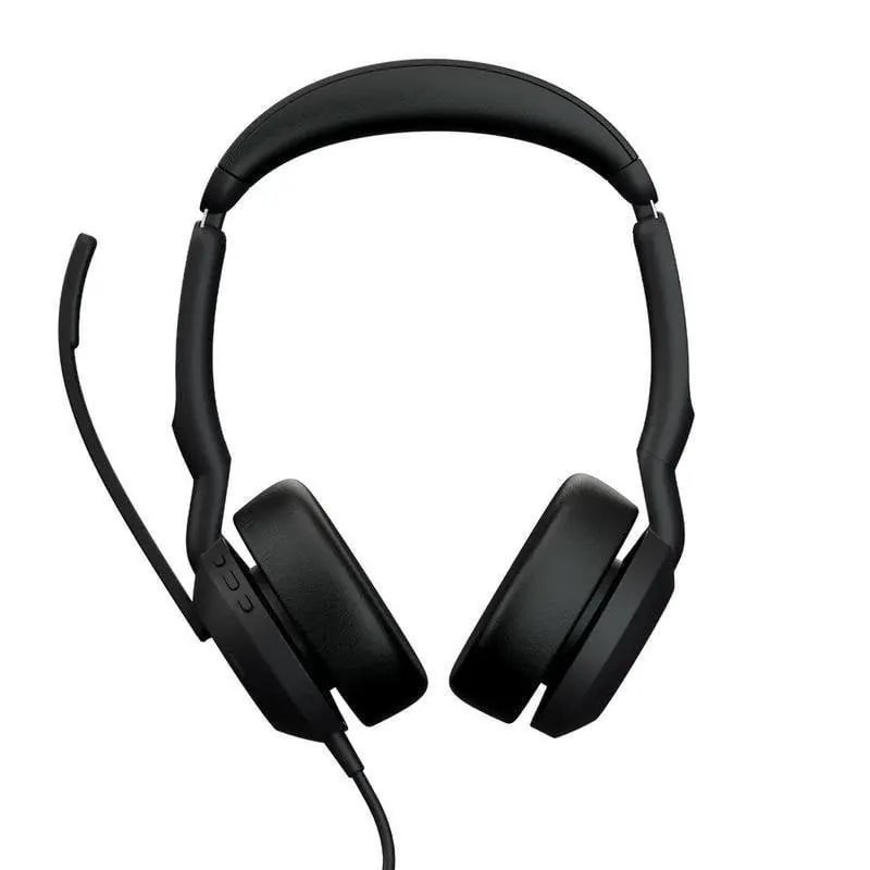 Auriculares Jabra Evolve2 50 con cable USB-C/USB-A, Cancelación Activa de Ruido, Micrófono Retráctil, Negro 25069-989-899