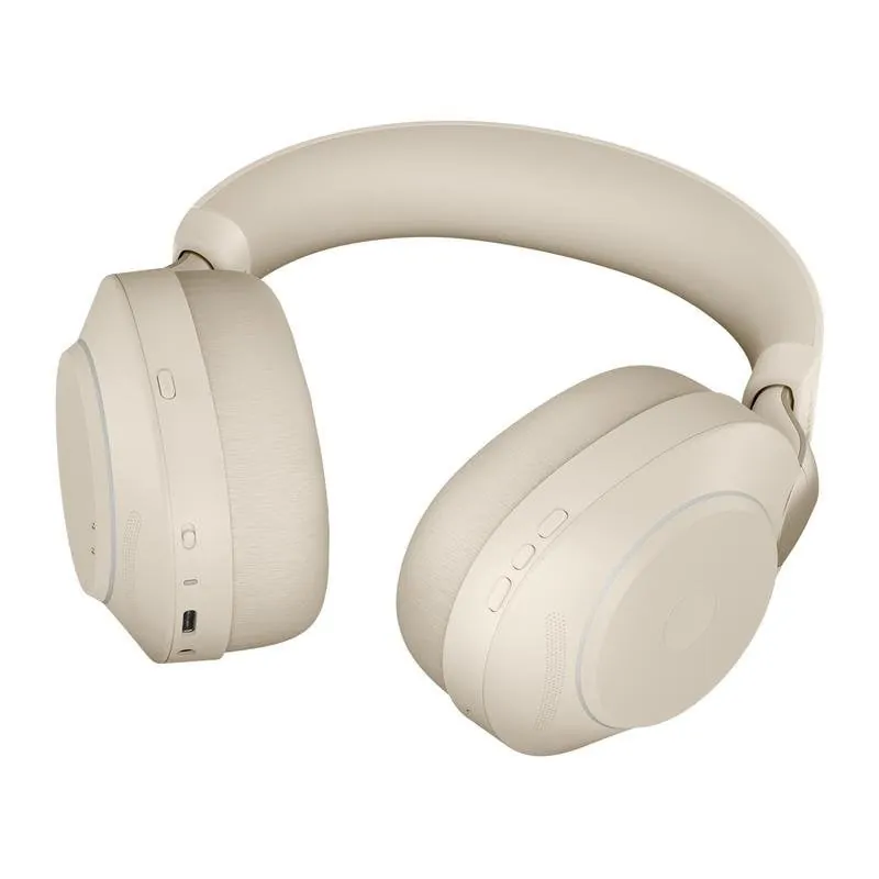 Auriculares Jabra Evolve2 85 inalámbricos Bluetooth con Cancelación Activa de Ruido para oficina y llamadas, micrófono boom, beige 28599-989-898